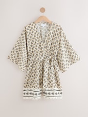 Cream/Black 100% Cotton Playsuit - Image 5 of 7