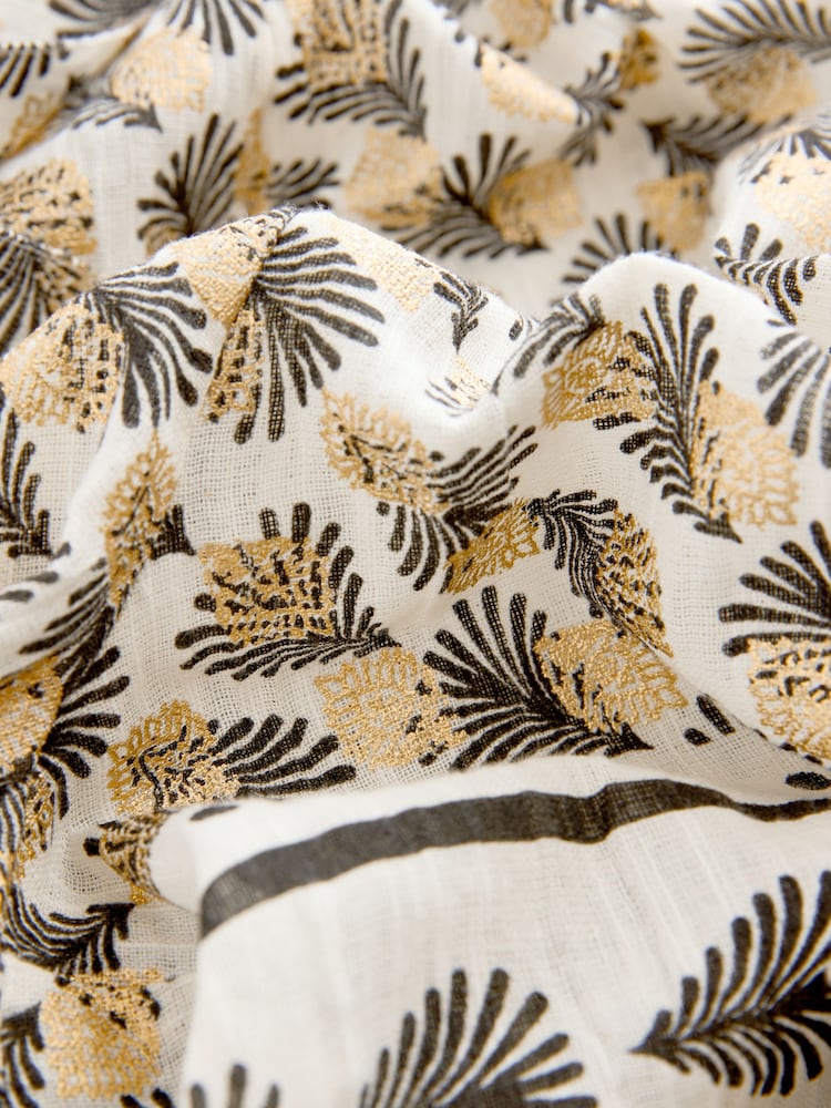 Cream/Black 100% Cotton Playsuit - Image 7 of 7
