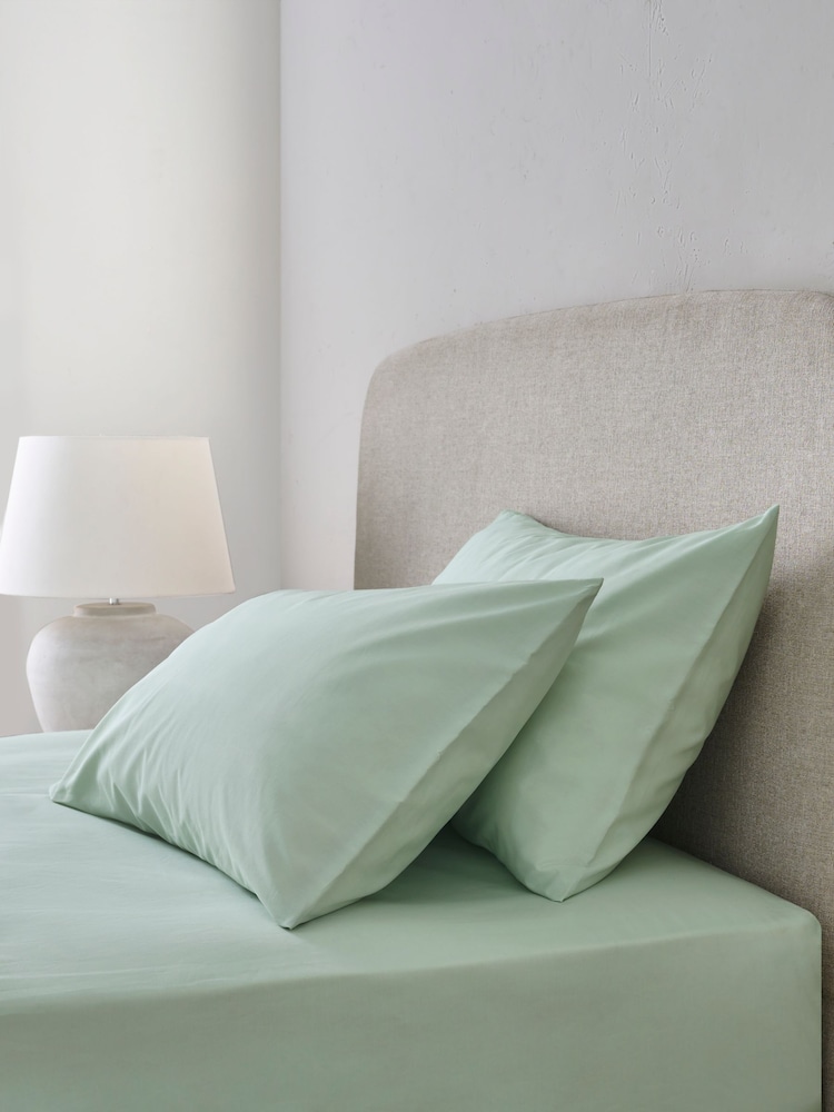 Sage Green Cool Touch 200 Thread Count Pillowcases - Image 1 of 5 Sage Green Cool Touch 200 Thread Count Pillowcases - Image 1 of 5