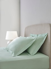 Sage Green Cool Touch 200 Thread Count Pillowcases - Image 2 of 5