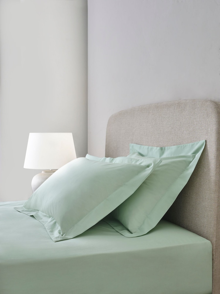 Sage Green Cool Touch 200 Thread Count Pillowcases - Image 2 of 5 Sage Green Cool Touch 200 Thread Count Pillowcases - Image 2 of 5