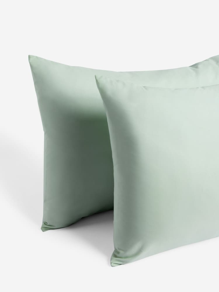 Sage Green Cool Touch 200 Thread Count Pillowcases - Image 5 of 5