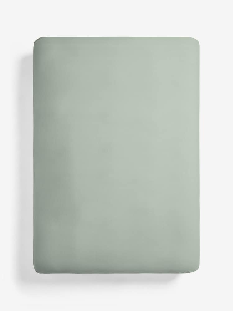 Sage Green Cool Touch 200 Thread Count Deep Fitted Bed Sheet - Image 3 of 3