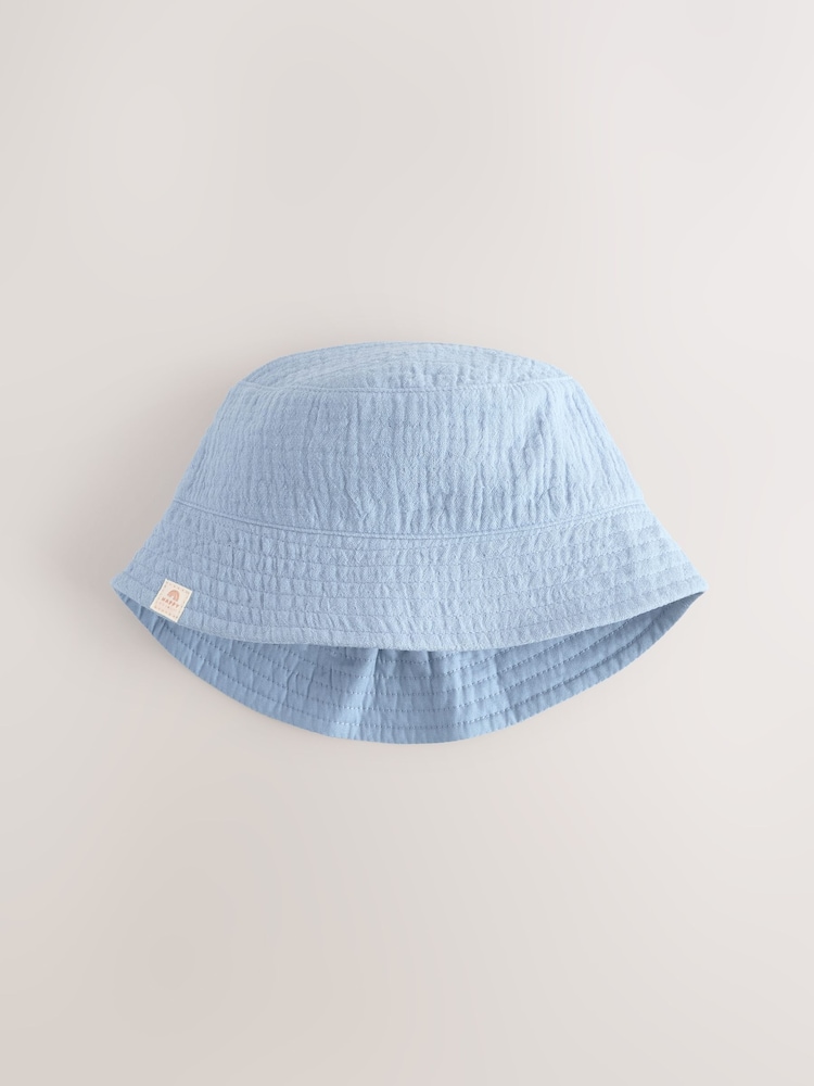 Blau/Braun - Fischerhüte für Babys aus 100 % Baumwolle, 2er-Pack (0M.–2J.) - Bild 2 von 5