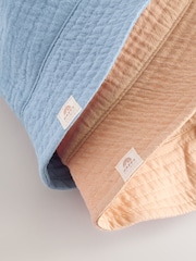 Blau/Braun - Fischerhüte für Babys aus 100 % Baumwolle, 2er-Pack (0M.–2J.) - Bild 4 von 5