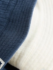 Navy/White 100% Cotton Baby Bucket Hats 2 Pack (0mths-2yrs) - Image 8 of 8