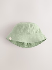 Sage Green And Stripe 100% Cotton Baby Bucket Hats 2 Pack (0mths-2yrs) - Image 2 of 7