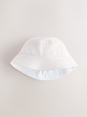 Sage Green And Stripe 100% Cotton Baby Bucket Hats 2 Pack (0mths-2yrs) - Image 3 of 7