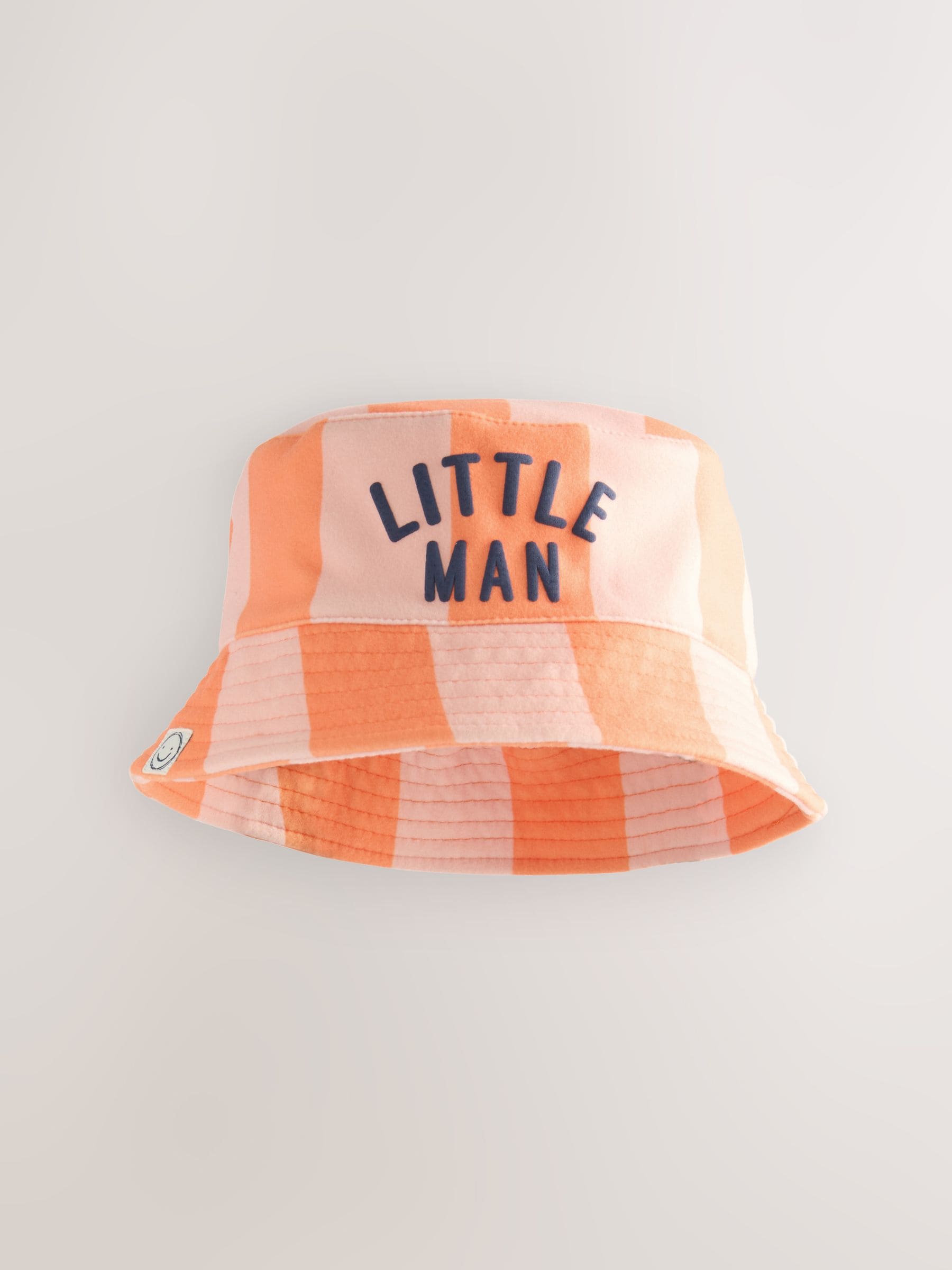 Buy Orange Stripe / Blue Checkerboard Baby Bucket Hats 2 Pack