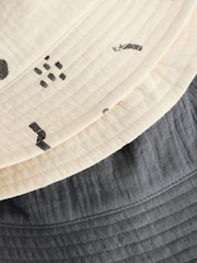 Gris de charbon de bois - Lot de 2 chapeaux de seau bébé (0 mois à 2 ans) - Image 5 de 5
