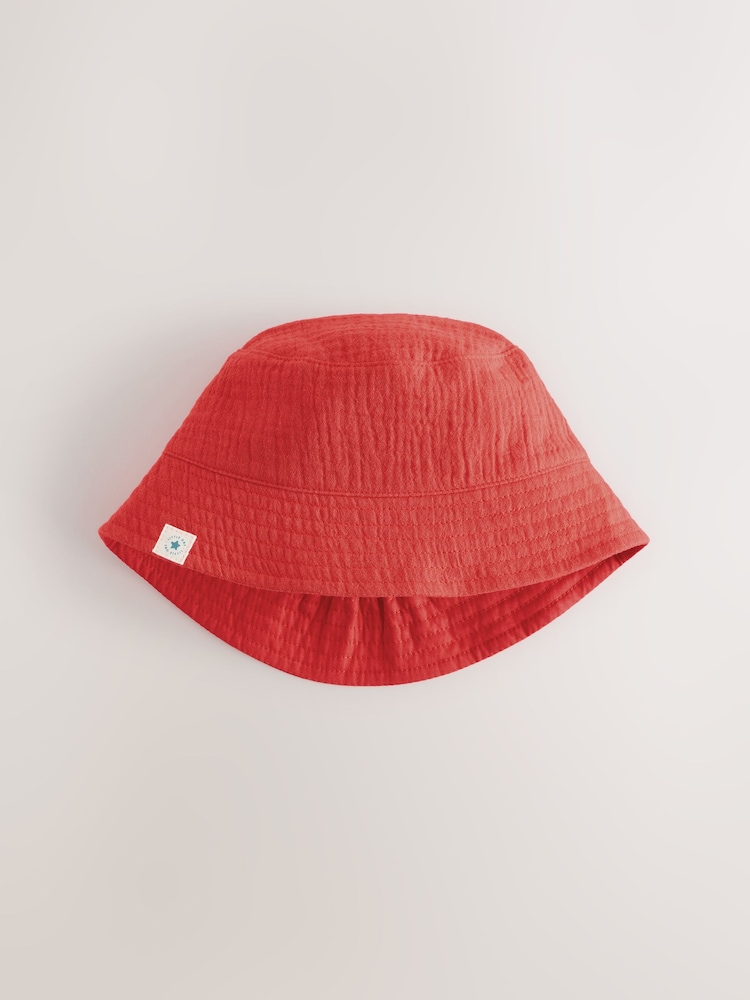 Rouge et imprimé étoile - Lot de 2 chapeaux de seau bébé (0 mois à 2 ans) - Image 2 of 6