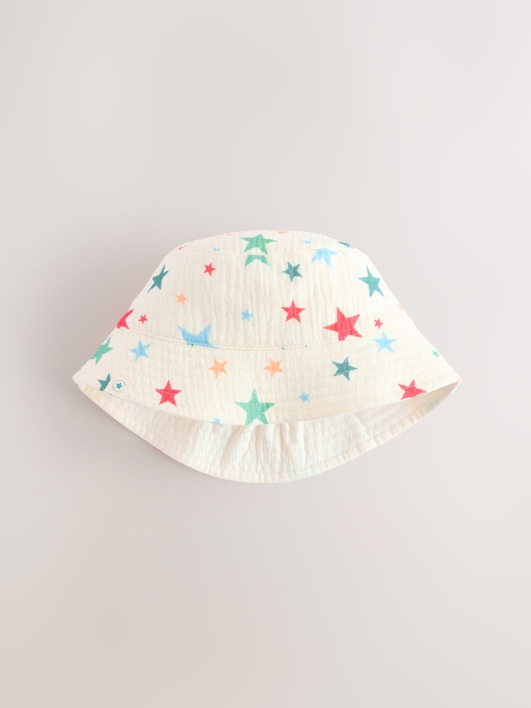 Rouge et imprimé étoile - Lot de 2 chapeaux de seau bébé (0 mois à 2 ans) - Image 3 of 6