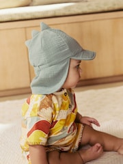 Green Dinosaur 100% Cotton Baby Legionnaire Hat (0mths-2yrs) - Image 2 of 6