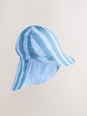 Blue Stripe 100% Cotton Baby Legionnaire Hat (0mths-2yrs) - Image 2 of 7