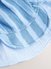 Blue Stripe 100% Cotton Baby Legionnaire Hat (0mths-2yrs) - Image 4 of 7