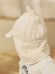Neutral Dinosaur 100% Cotton Baby Legionnaire Hat (0mths-2yrs) - Image 2 of 5