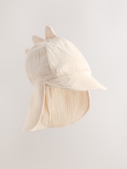 Neutral Dinosaur 100% Cotton Baby Legionnaire Hat (0mths-2yrs) - Image 3 of 5
