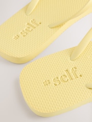 self. Yellow Self. Beach Flip Flops - Image 5 of 5