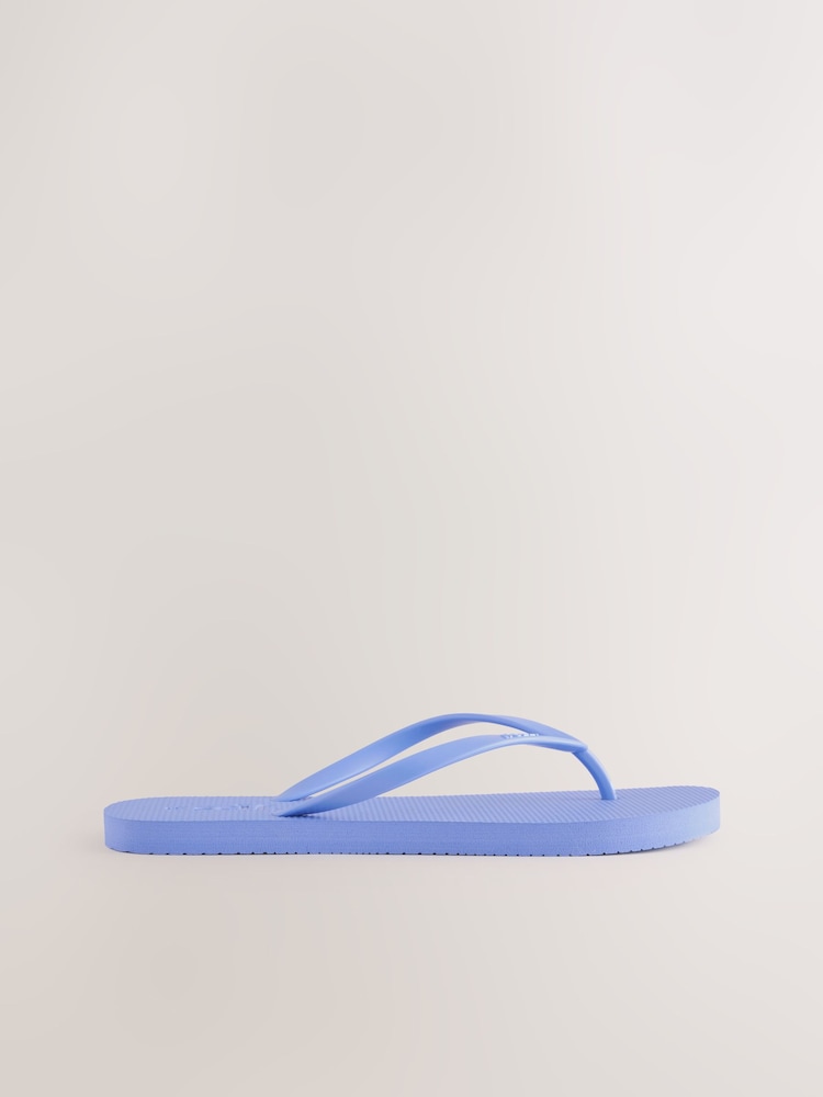 self. Blue Self. Beach Flip Flops - Image 2 of 5