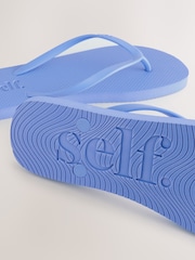self. Blue Self. Beach Flip Flops - Image 4 of 5