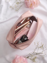 Pink Faux Leather Bow Detail Makeup Bag - Image 2 of 5
