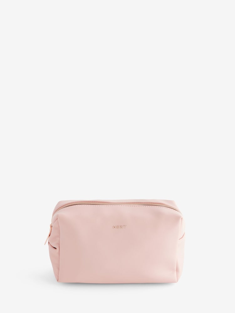 Pink Faux Leather Bow Detail Makeup Bag - Image 5 of 5