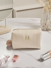Ribbed Velvet Alphabet Makeup Bag - Image 1 of 5