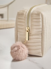 Ribbed Velvet Alphabet Makeup Bag - Image 3 of 5