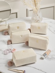 Ribbed Velvet Alphabet Makeup Bag - Image 4 of 5