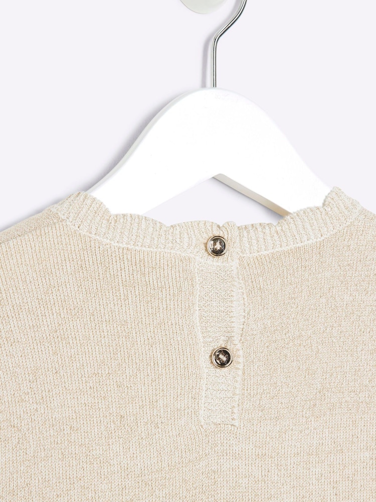 River Island Cream Girls Mesh Tutu 100% Cotton Dress - Image 4 of 4