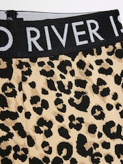 River Island Cream Girls Deep Waistband Kickflare Leggings - Image 3 of 4