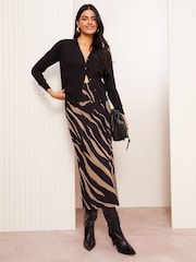 Friends Like These Monochrome Printed Mesh Maxi Skirt - Image 2 of 4