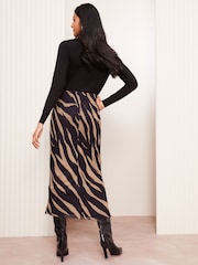 Friends Like These Monochrome Printed Mesh Maxi Skirt - Image 4 of 4