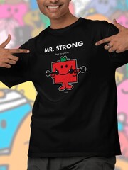 Star Editions Mr. Strong Black 100% Cotton T-Shirt - Image 4 of 5