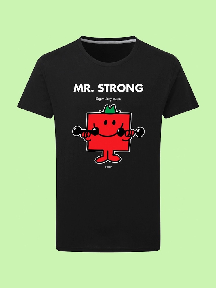 Star Editions Mr. Strong Black 100% Cotton T-Shirt - Image 5 of 5