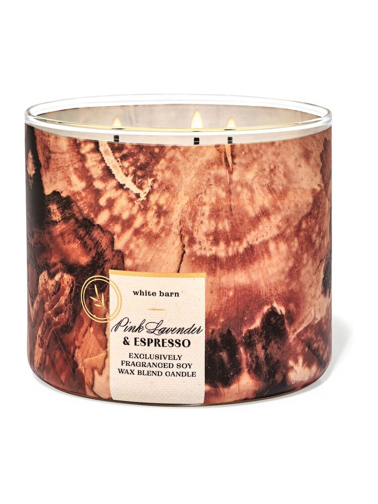 Bath & Body Works Pink Lavender and Espresso Christmas Luxe 3-Wick Candle 14.5 oz / 411 g - Image 1 of 1
