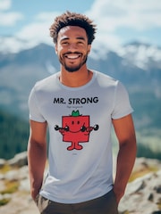 Star Editions Mr. Strong Grey 100% Cotton T-Shirt - Image 1 of 4