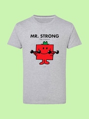 Star Editions Mr. Strong Grey 100% Cotton T-Shirt - Image 4 of 4
