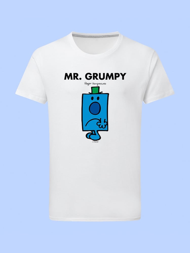 Star Editions Mr. Grumpy White 100% Cotton T-Shirt - Image 3 of 3