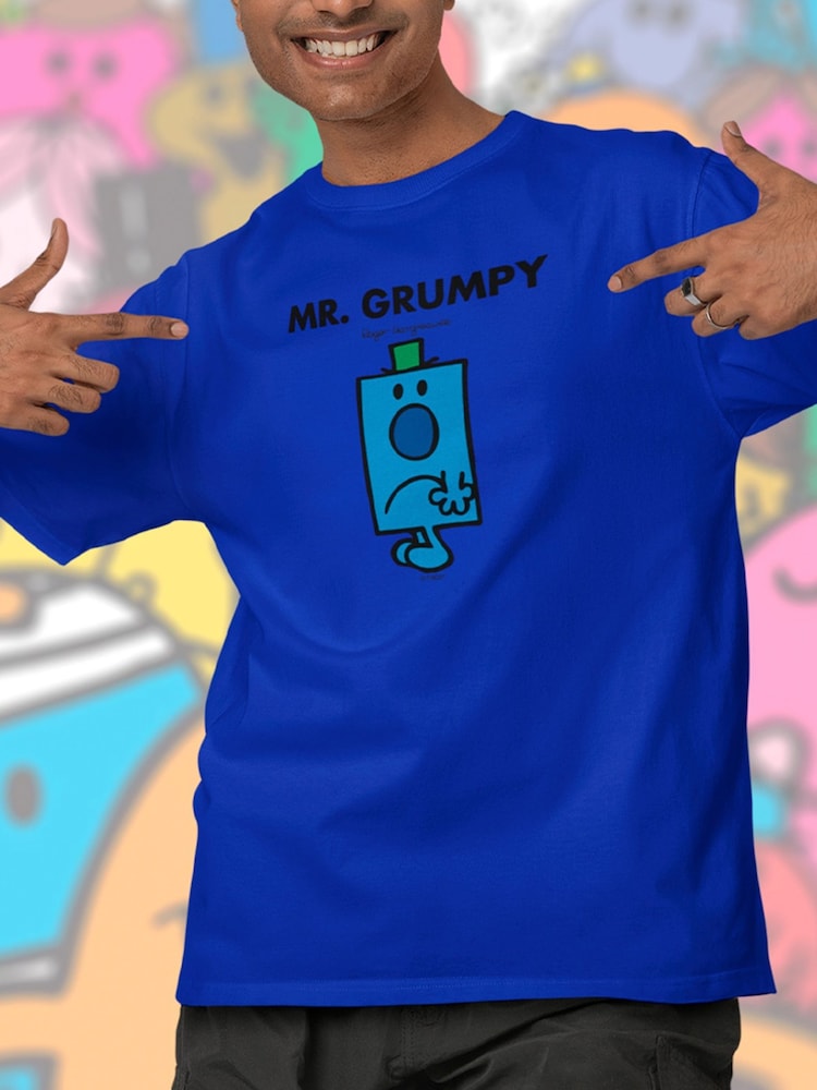 Star Editions Blue Mr. Grumpy 100% Cotton T-Shirt - Image 2 of 3