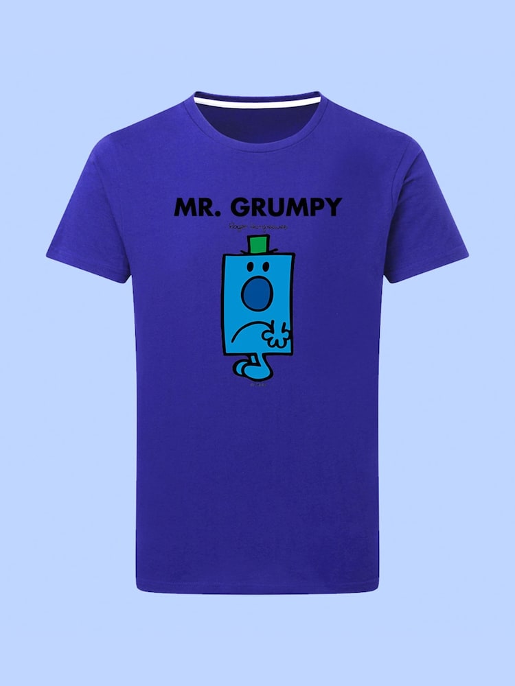 Star Editions Blue Mr. Grumpy 100% Cotton T-Shirt - Image 3 of 3