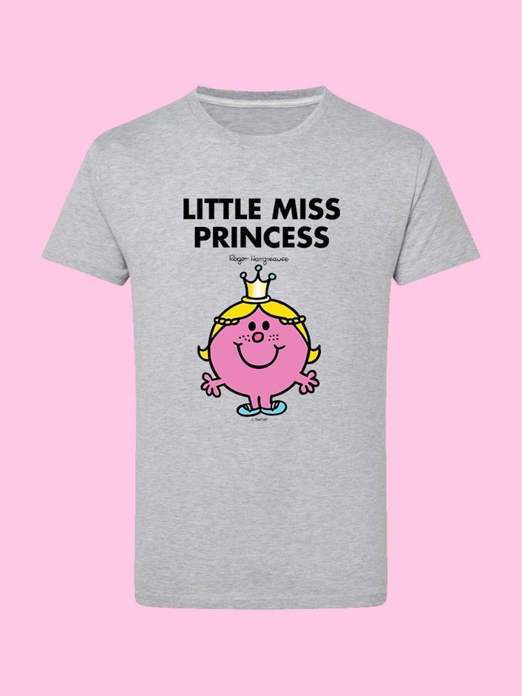 Star Editions Grey Little Miss Princess 100% Cotton T-Shirt - Image 3 of 3