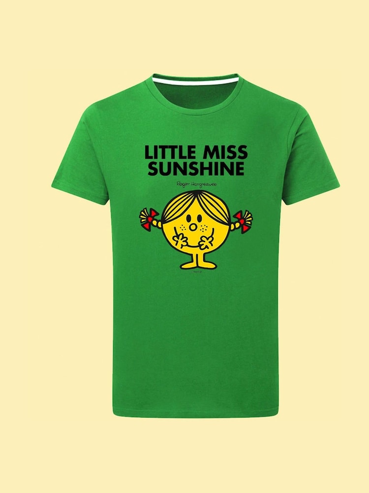 Star Editions Mr. Men Little Miss Sunshine Green 100% Cotton T-Shirt - Image 2 of 2