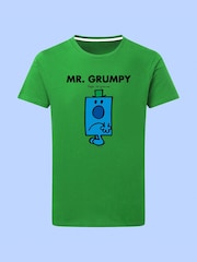 Star Editions Mr. Men Little Miss Mr. Grumpy Green 100% Cotton T-Shirt - Image 4 of 4