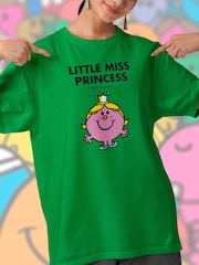Star Editions Mr. Men Little Miss Princess Green 100% Cotton T-Shirt - Image 1 of 4