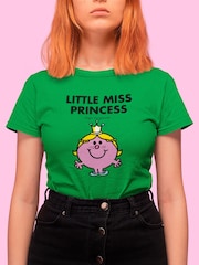 Star Editions Mr. Men Little Miss Princess Green 100% Cotton T-Shirt - Image 3 of 4