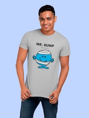 Star Editions Mr. Men Little Miss Mr. Bump Grey 100% Cotton T-Shirt - Image 3 of 4