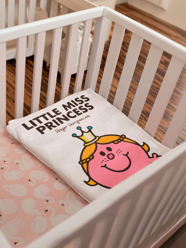Star Editions Little Miss Princess White Blanket - Image 1 of 4