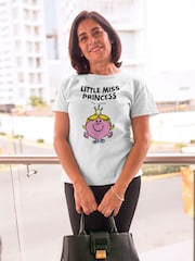 Star Editions Mr. Men Little Miss Princess 100% Cotton White T-Shirt - Image 3 of 4
