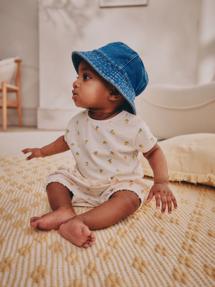 Blue Jersey 100% Cotton Baby Bucket Hat (0mths-2yrs) - Image 2 of 6